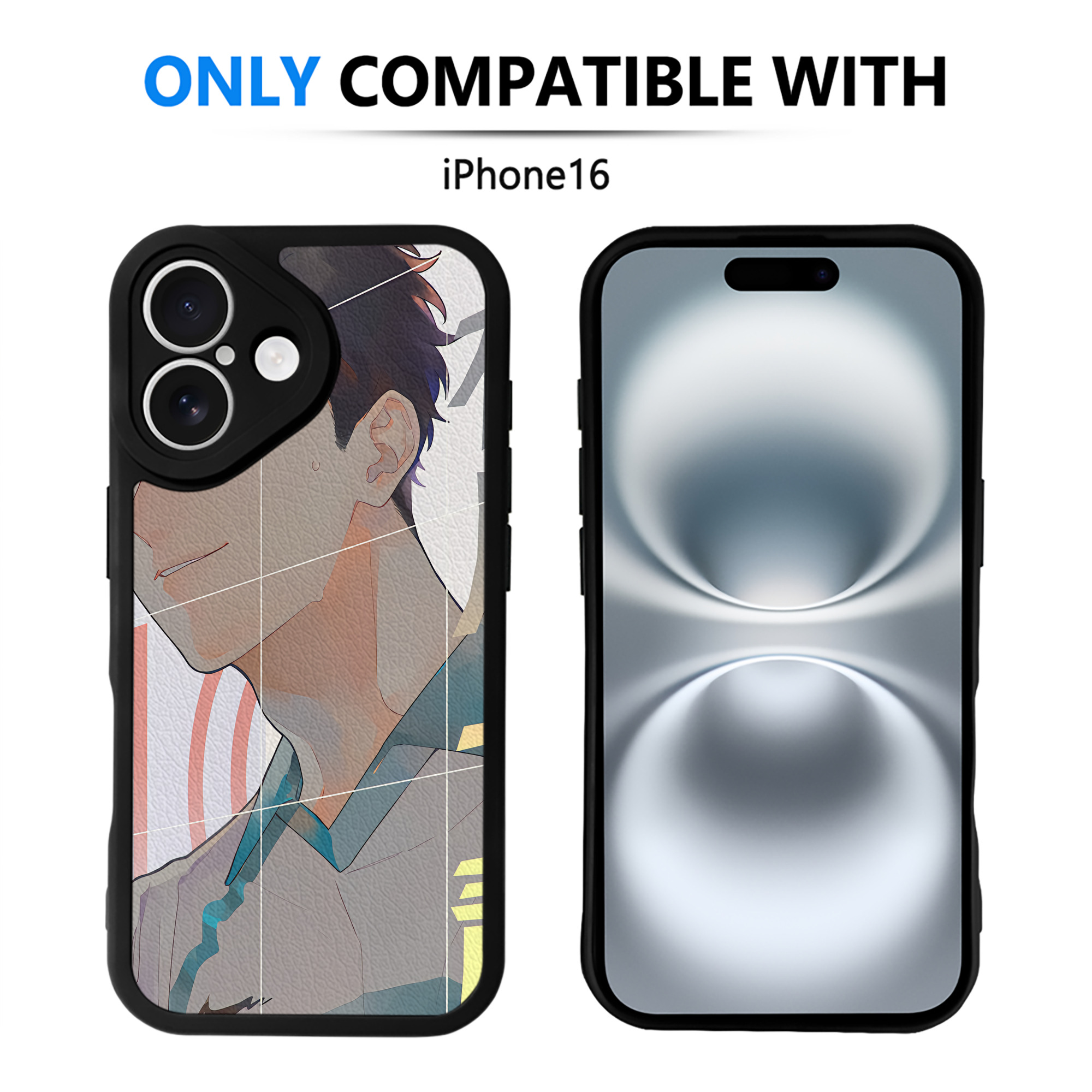 （画像用） ハイキュー!! Haikyu!! 【iPhone 16シリーズ対応】シリコンスマホケース（レザー調） 材質：シリコン
